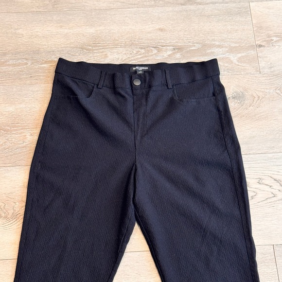 Mario Serrano Italy Black Ribbed Textured Straight‎ Leg Pants Womens Size 6 - Picture 3 of 5
